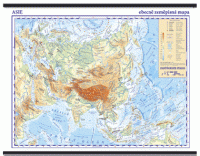 Asie - nástěnná obecně zeměpisná mapa