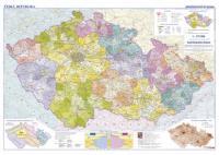 Česká republika - nástěnná administrativní mapa